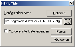 HTML Tidy ausfhren